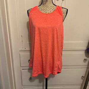 Coral & Black Sleeveless Work OutTank Tops